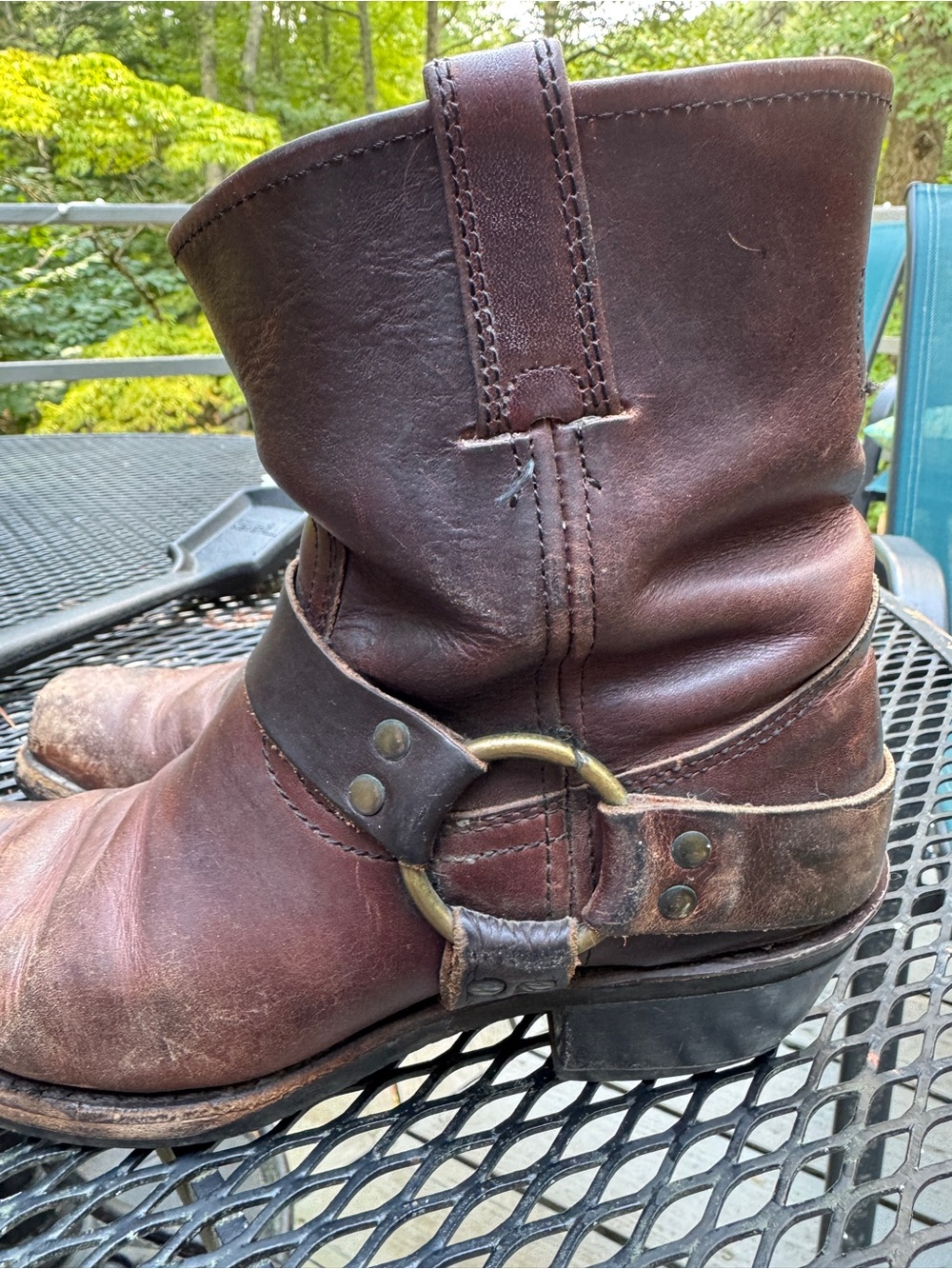 Vintage Frye engineer boots size 8 90s era Made in US - Picture 5 of 9